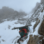 Déséscalade dans le couloir Sud Ouest du Finsteraarhorn