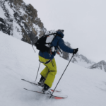 descente à ski du couloir Sud Ouest du Finsteraarhorn